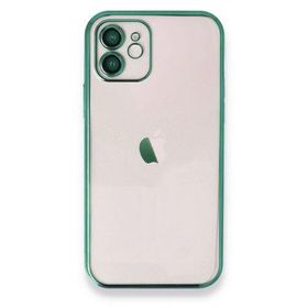 Newface iPhone 12 Razer Lensli Silikon - Yeşil Kılıf