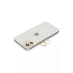 Newface iPhone 12 Renkli Sarı-Turuncu Kamera Lens Koruma Cam