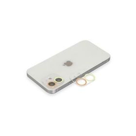 Newface iPhone 12 Renkli Sarı-Turuncu Kamera Lens Koruma Cam