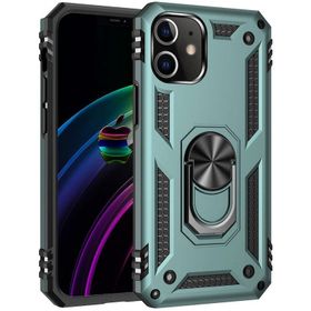 Newface iPhone 12 Sofya Yüzüklü Silikon Kapak Yeşil Cep Telefonu Kılıfı