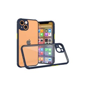 Newface iPhone 13 Mini Miami Şeffaf Silikon Lacivert Cep Telefonu Kılıfı