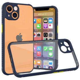 Newface iPhone 13 Mini Miami Şeffaf Silikon Lacivert Cep Telefonu Kılıfı
