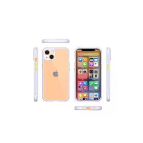 Newface iPhone 13 Mini Miami Şeffaf Silikon - Lila Kılıf