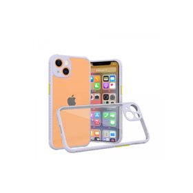 Newface iPhone 13 Mini Miami Şeffaf Silikon - Lila Kılıf