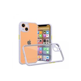 Newface iPhone 13 Mini Miami Şeffaf Silikon - Lila Kılıf
