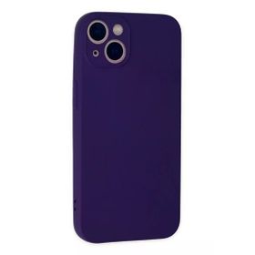 Newface iPhone 13 Mini Nano içi Kadife Silikon Mor Cep Telefonu Kılıfı
