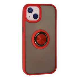 Newface iPhone 13 Montreal Yüzüklü Silikon Kapak Kırmızı Cep Telefonu Kılıfı