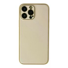 Newface iPhone 13 Pro Coco Deri Silikon Kapak Gold Cep Telefonu Kılıfı