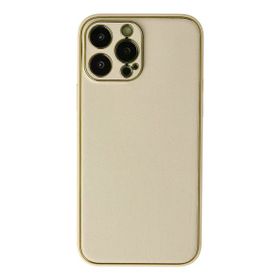 Newface iPhone 13 Pro Coco Deri Silikon Kapak Gold Cep Telefonu Kılıfı