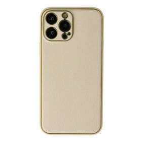 Newface iPhone 13 Pro Coco Deri Silikon Kapak Gold Cep Telefonu Kılıfı