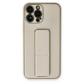 Newface iPhone 13 Pro Coco Deri Standlı Kapak Beyaz Kılıf