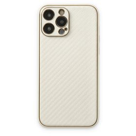 Newface iPhone 13 Pro Coco Karbon Silikon Beyaz Cep Telefonu Kılıfı