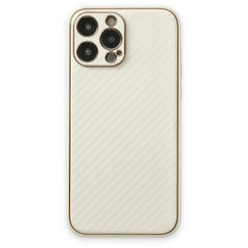 Newface iPhone 13 Pro Coco Karbon Silikon Beyaz Cep Telefonu Kılıfı