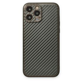 Newface iPhone 13 Pro Coco Karbon Silikon Füme Cep Telefonu Kılıfı