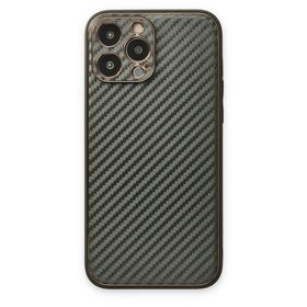 Newface iPhone 13 Pro Coco Karbon Silikon Füme Cep Telefonu Kılıfı
