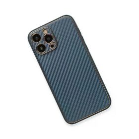 Newface iPhone 13 Pro Coco Karbon Silikon Mavi Cep Telefonu Kılıfı