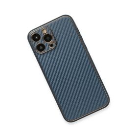 Newface iPhone 13 Pro Coco Karbon Silikon Mavi Cep Telefonu Kılıfı