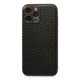 Newface iPhone 13 Pro Coco Karbon Silikon Siyah Cep Telefonu Kılıfı