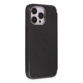 Newface iPhone 13 Pro Dolpin Kapaklı - Siyah Kılıf