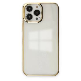 Newface iPhone 13 Pro Element Silikon Gold Cep Telefonu Kılıfı
