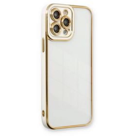 Newface iPhone 13 Pro Liva Lens Silikon - Beyaz Kılıf
