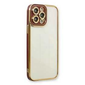 Newface iPhone 13 Pro Liva Lens Silikon - Bordo Kılıf