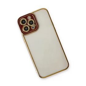 Newface iPhone 13 Pro Liva Lens Silikon - Bordo Kılıf
