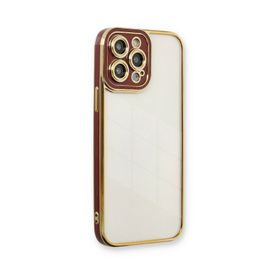 Newface iPhone 13 Pro Liva Lens Silikon - Bordo Kılıf