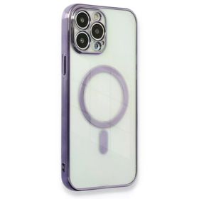 Newface iPhone 13 Pro Magneticsafe Lazer Silikon - Mor Kılıf