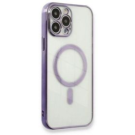 Newface iPhone 13 Pro Magneticsafe Lazer Silikon - Mor Kılıf
