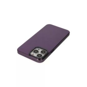 Newface iPhone 13 Pro Max Anka PC Sert Metal Kapak Mor Cep Telefonu Kılıfı