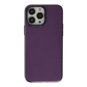Newface iPhone 13 Pro Max Anka PC Sert Metal Kapak Mor Cep Telefonu Kılıfı