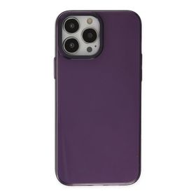 Newface iPhone 13 Pro Max Anka PC Sert Metal Kapak Mor Cep Telefonu Kılıfı