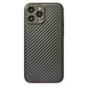Newface iPhone 13 Pro Max Coco Karbon Silikon Füme Cep Telefonu Kılıfı