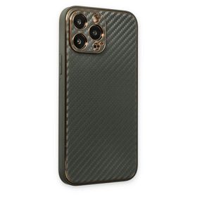 Newface iPhone 13 Pro Max Coco Karbon Silikon Füme Cep Telefonu Kılıfı