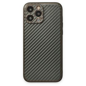 Newface iPhone 13 Pro Max Coco Karbon Silikon Füme Cep Telefonu Kılıfı
