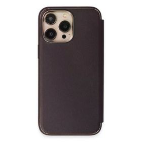 Newface iPhone 13 Pro Max Dolpin Kapaklı Derin Mor Kılıf