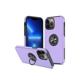 Newface iPhone 13 Pro Max Elit Yüzüklü Kapak Mor Kılıf