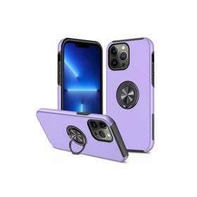 Newface iPhone 13 Pro Max Elit Yüzüklü Kapak Mor Kılıf