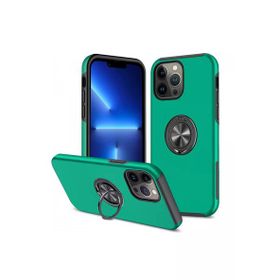 Newface iPhone 13 Pro Max Elit Yüzüklü Kapak Yeşil Cep Telefonu Kılıfı