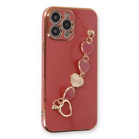 Newface iPhone 13 Pro Max Esila Silikon Kırmızı Kılıf