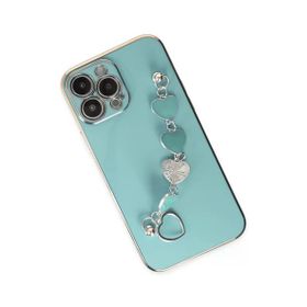 Newface iPhone 13 Pro Max Esila Silikon Su Yeşili Kılıf