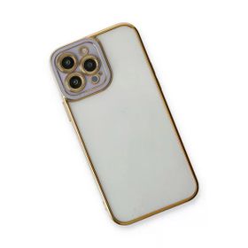 Newface iPhone 13 Pro Max Liva Lens Silikon Lila Kılıf