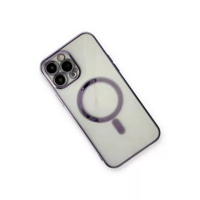 Newface iPhone 13 Pro Max Magneticsafe Lazer Silikon Mor Kılıf