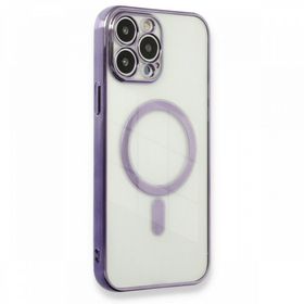 Newface iPhone 13 Pro Max Magneticsafe Lazer Silikon Mor Kılıf