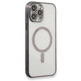 Newface iPhone 13 Pro Max Magneticsafe Lazer Silikon Siyah Kılıf