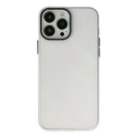 Newface iPhone 13 Pro Max Modos Metal Kapak Şeffaf Kılıf