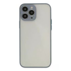 Newface iPhone 13 Pro Max Montreal Silikon Kapak Gri Cep Telefonu Kılıfı