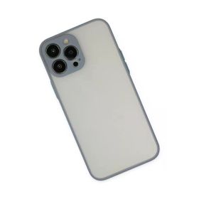 Newface iPhone 13 Pro Max Montreal Silikon Kapak Gri Cep Telefonu Kılıfı
