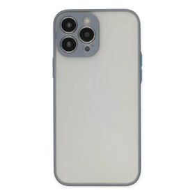 Newface iPhone 13 Pro Max Montreal Silikon Kapak Gri Cep Telefonu Kılıfı